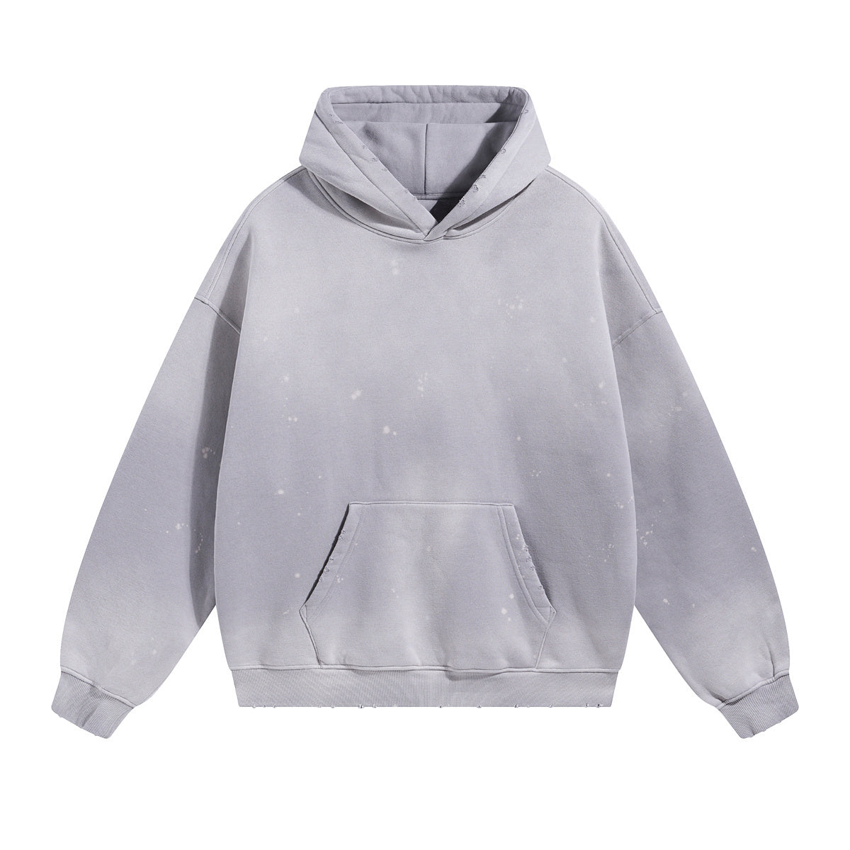 Destroyed Oversized Acid Wash Bleach Splatter Hoodie