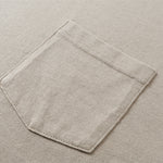 Washed Raw-Edge Pocket Clean Fit Crew Neck Tee