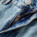 Destroyed Raw-Hem Wide-Leg Cropped Jeans