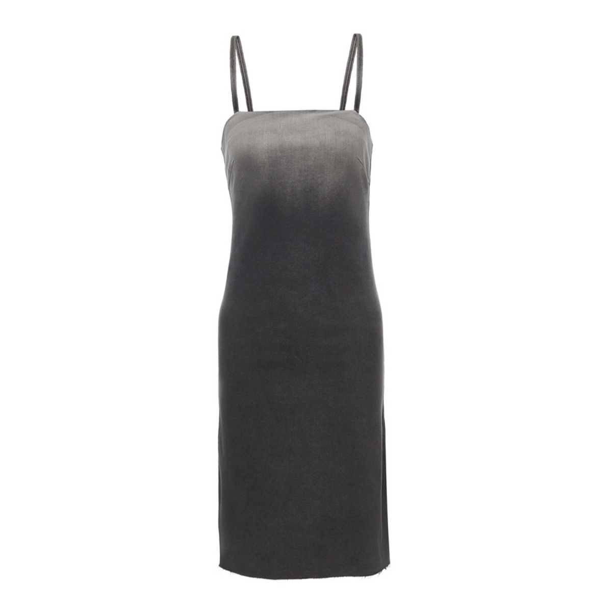 Ombre Denim Spaghetti Strap Midi Dress