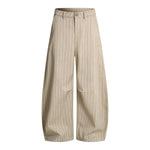 Vintage Pinstripe Baggy Wide-Leg Trousers
