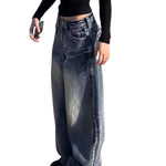 Risen Jeans Y2K High-Rise Wide-Leg Washed Jeans