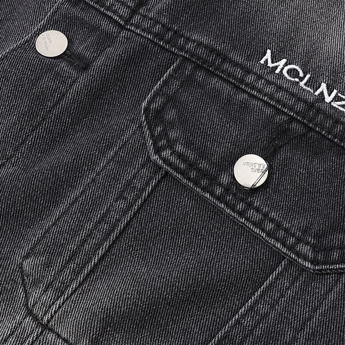 Relaxed Faded Denim Ripped Jacket