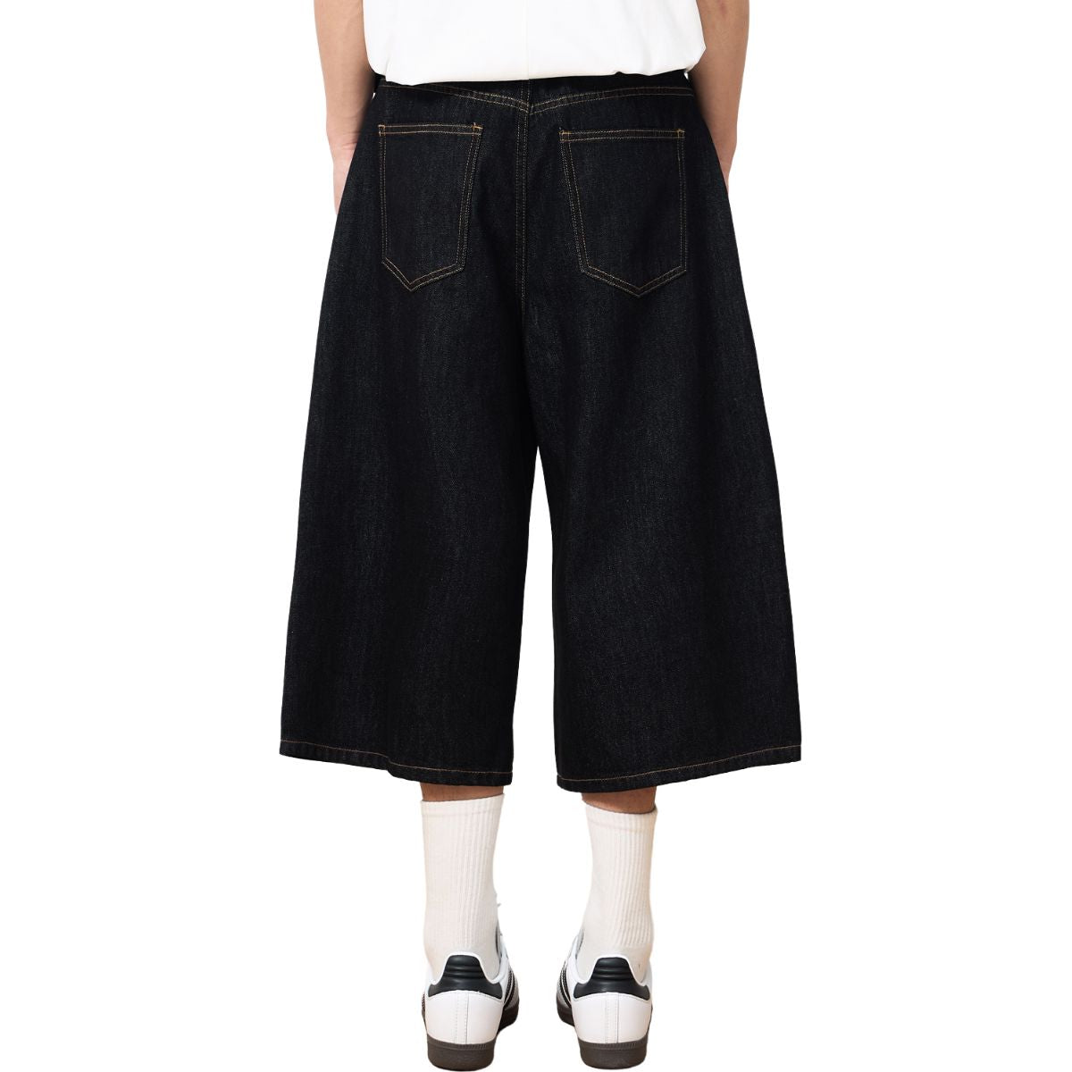 Black Selvedge Denim Cropped Pants