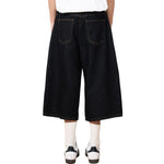 Black Selvedge Denim Cropped Pants