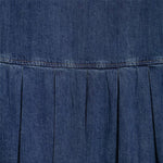 Strappy Pleated Denim Mini Dress