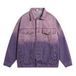 Retro Japanese Loose Gradient Denim Jacket Men & Women