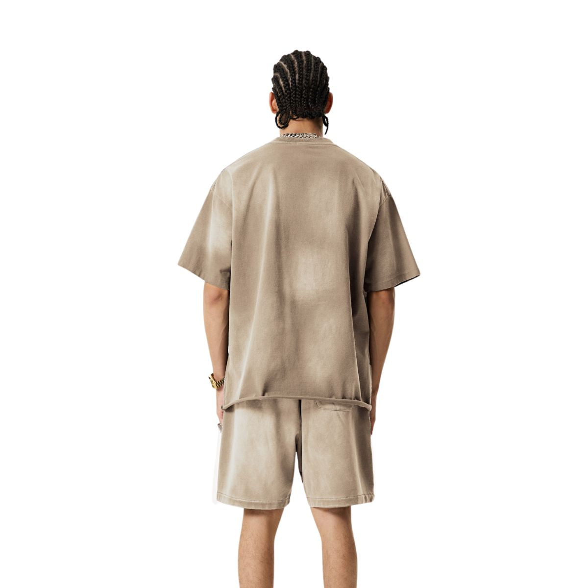 Raw Hem Painted Baggy T Shirt 285gsm