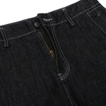 High-Waist A-Line Denim Cropped Shorts