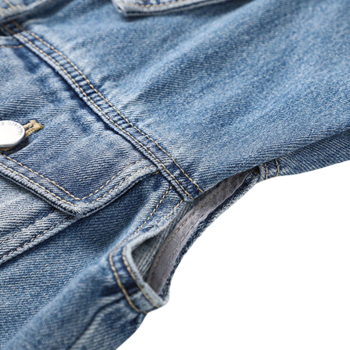 Women's Medium Wash Denim Vest