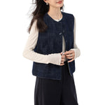 Women's Relaxed Reversible Patchwork Vest