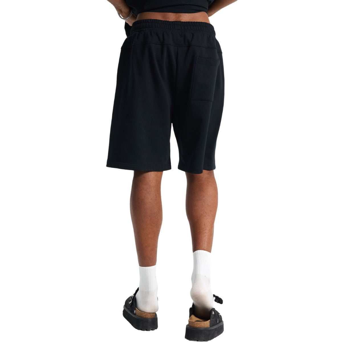 Pantalones cortos de patchwork de color liso