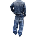 Retro Sandwashed Straight Leg Denim Jeans