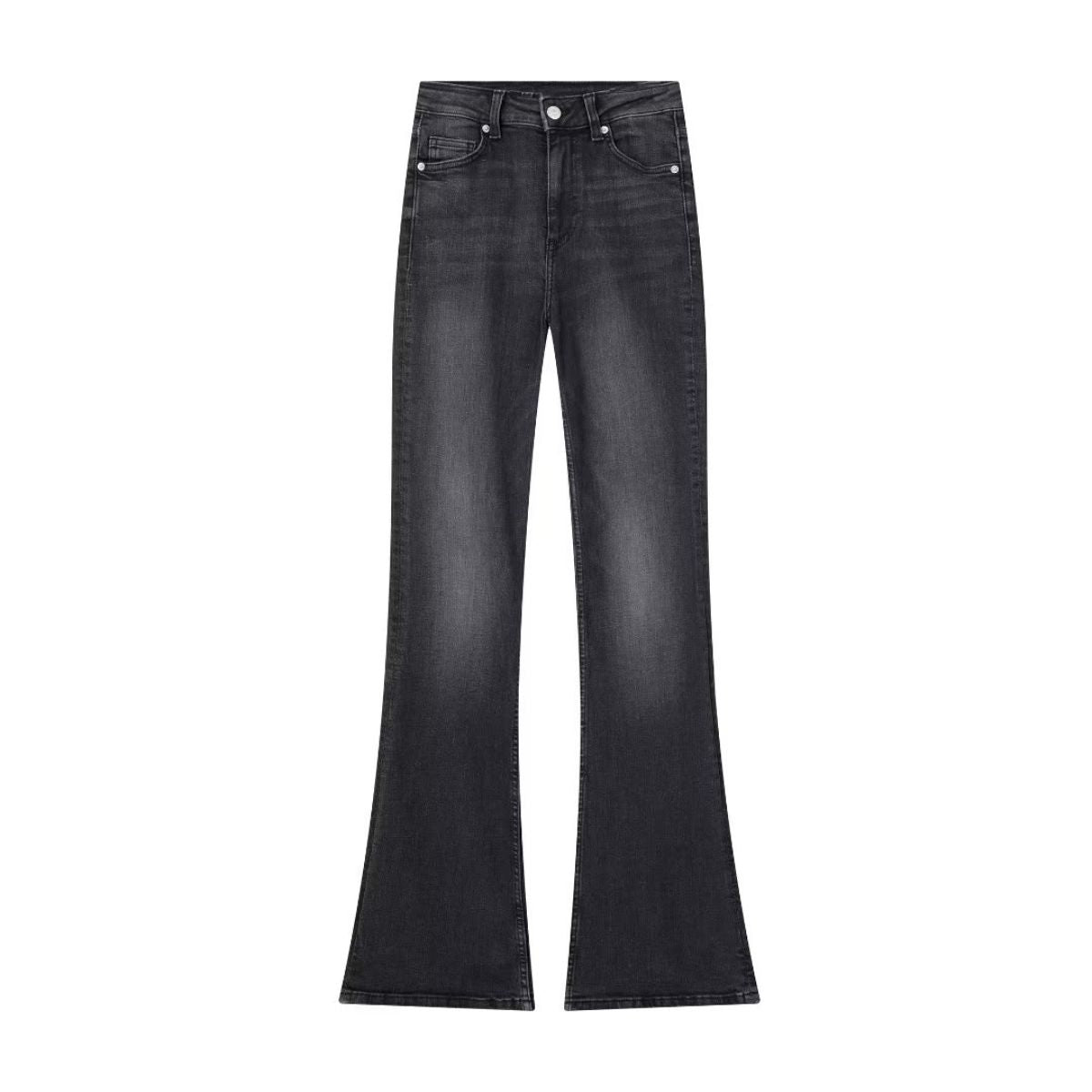 Risen Women's Mid-Rise Washed Flare Jeans