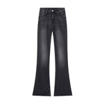 Risen Women's Mid-Rise Washed Flare Jeans