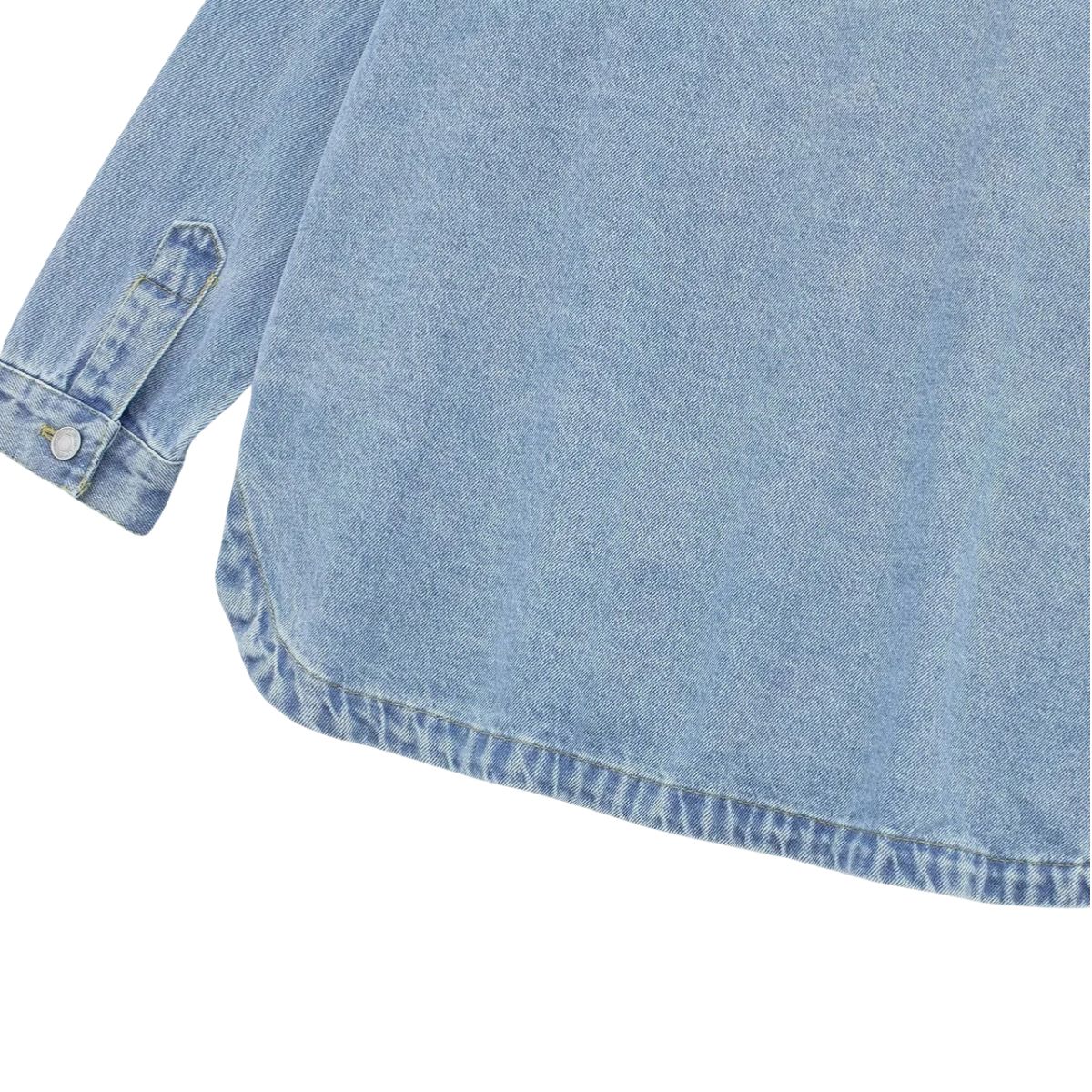 Relaxed Fit Washed Denim Shacket