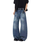 Vintage Slub Wash Barrel Leg Denim Jeans