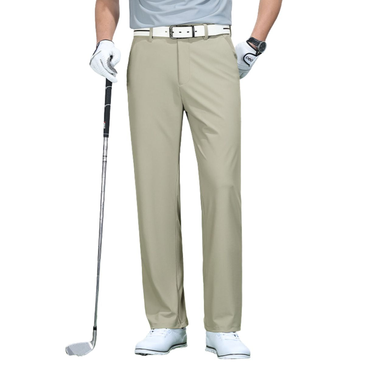 Men's Golf Pants High Stretch Quick Dry Straight Leg Casual Trousers