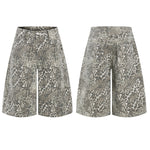 Retro Leopard Baggy Bermuda Shorts