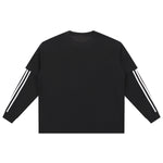 Mock Layered Contrast Strap Sweatshirt