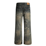 Smoke Rise Relaxed Fit Dirty Wash Ripped Jeans
