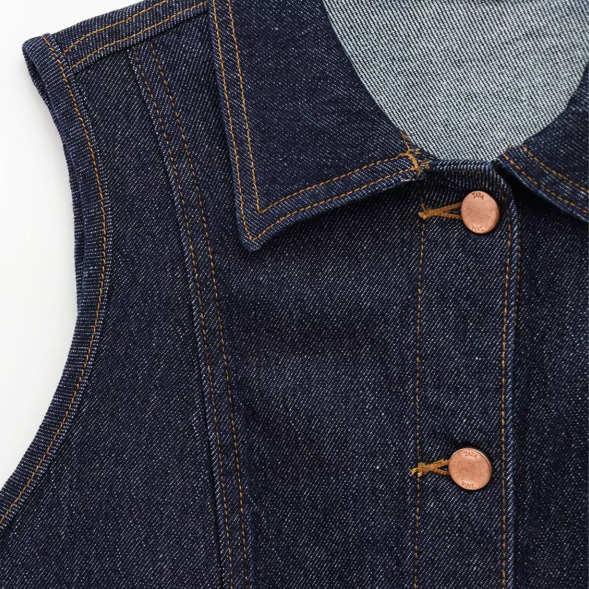 Button-Front Selvedge Denim Vest
