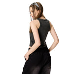 Stone Wash Slim Fit Crop Tank 320gsm