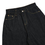 Raw Loose Straight-Leg Bermuda Washed Denim Shorts