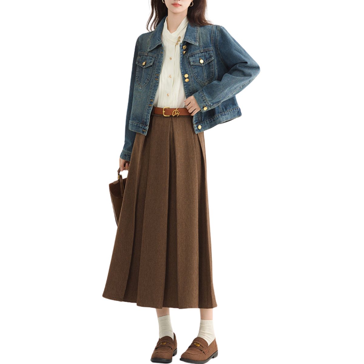 Women's Washed Denim Trucker Jacket