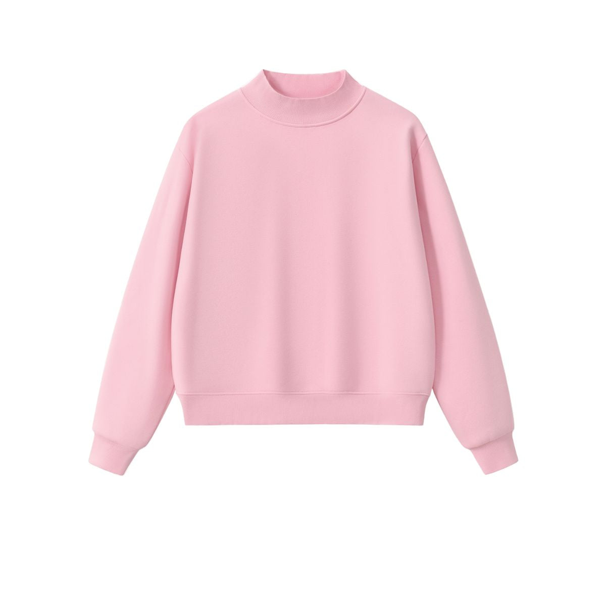 Women's Mockneck Solid Fleece Sweatshirt