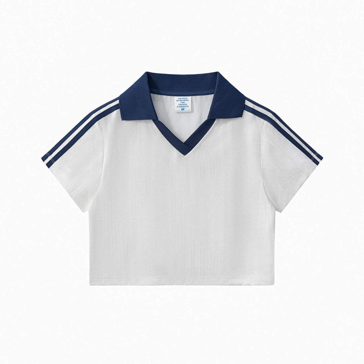 Contrast Panel Y2K Athletic Crop Tee