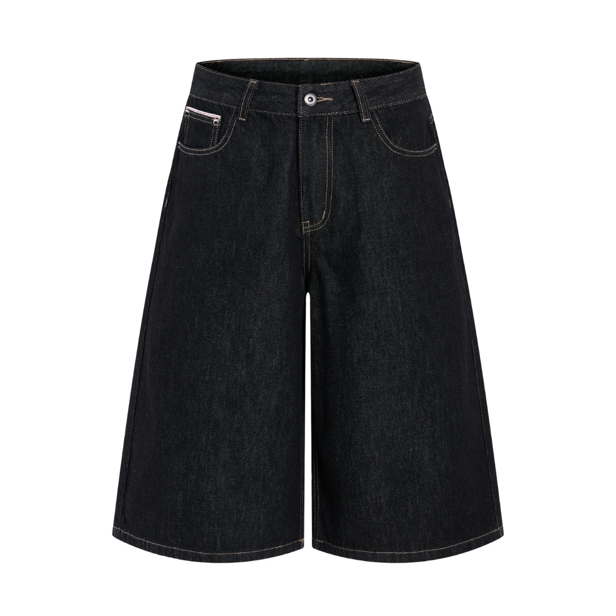 Vintage Loose Straight-Leg Denim Bermuda Shorts