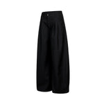 Vintage Curved Wide Leg Draped Trousers