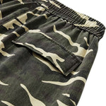 Cargo Camouflage Wide-Leg Cropped Pants