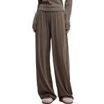 Women's Relaxed Straight Leg Ribbed Trousers