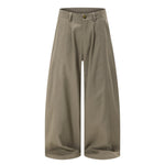 Minimalist Wide-Leg Pleated Pants