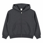 Boxy Cropped 340G Thermal Fleece Zip Hoodie