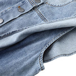 Armhole Ruffle Sleeveless Denim Midi Dress