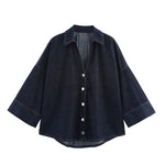 Indigo Wide Sleeve Denim Shirt