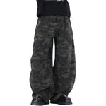 Baggy Camouflage Cargo Denim Pants