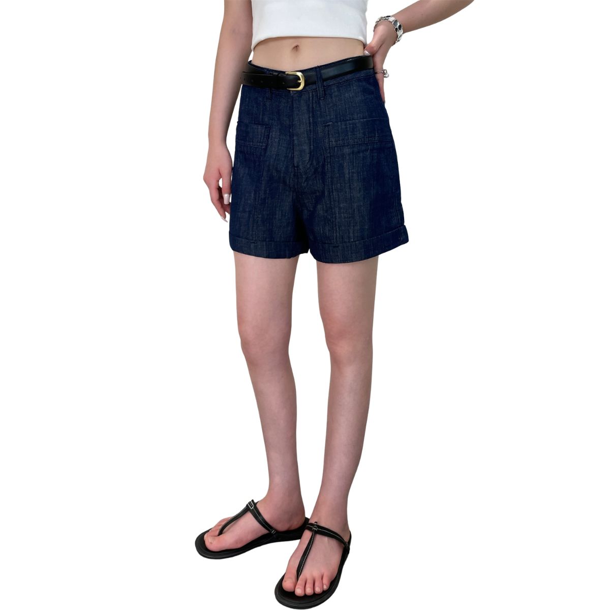 Women's Self-Cuffed Denim Shorts