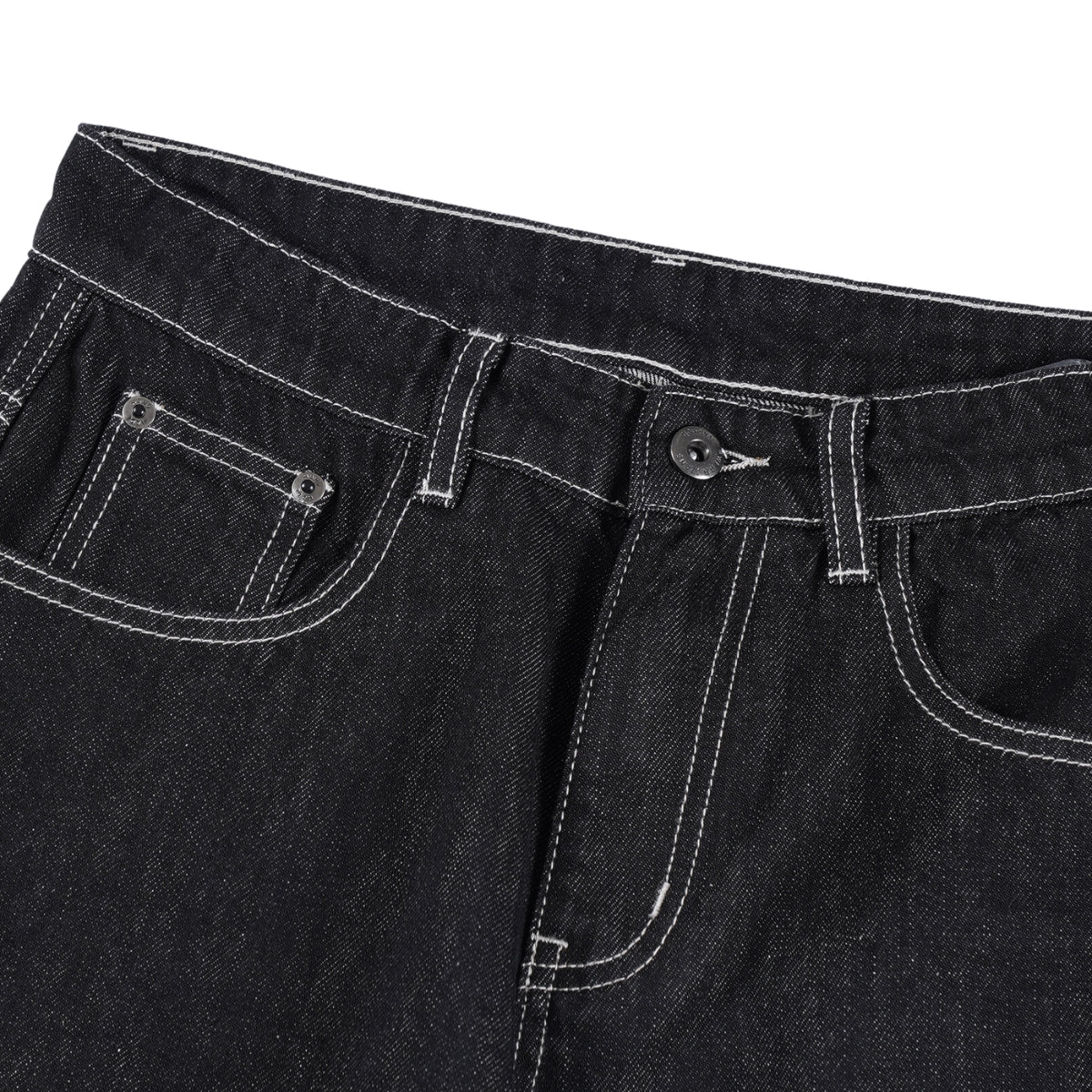 Plaid Cuff Baggy Jeans
