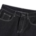 Plaid Cuff Baggy Jeans