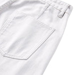 Solid Cargo Wide-Leg Cropped Pants