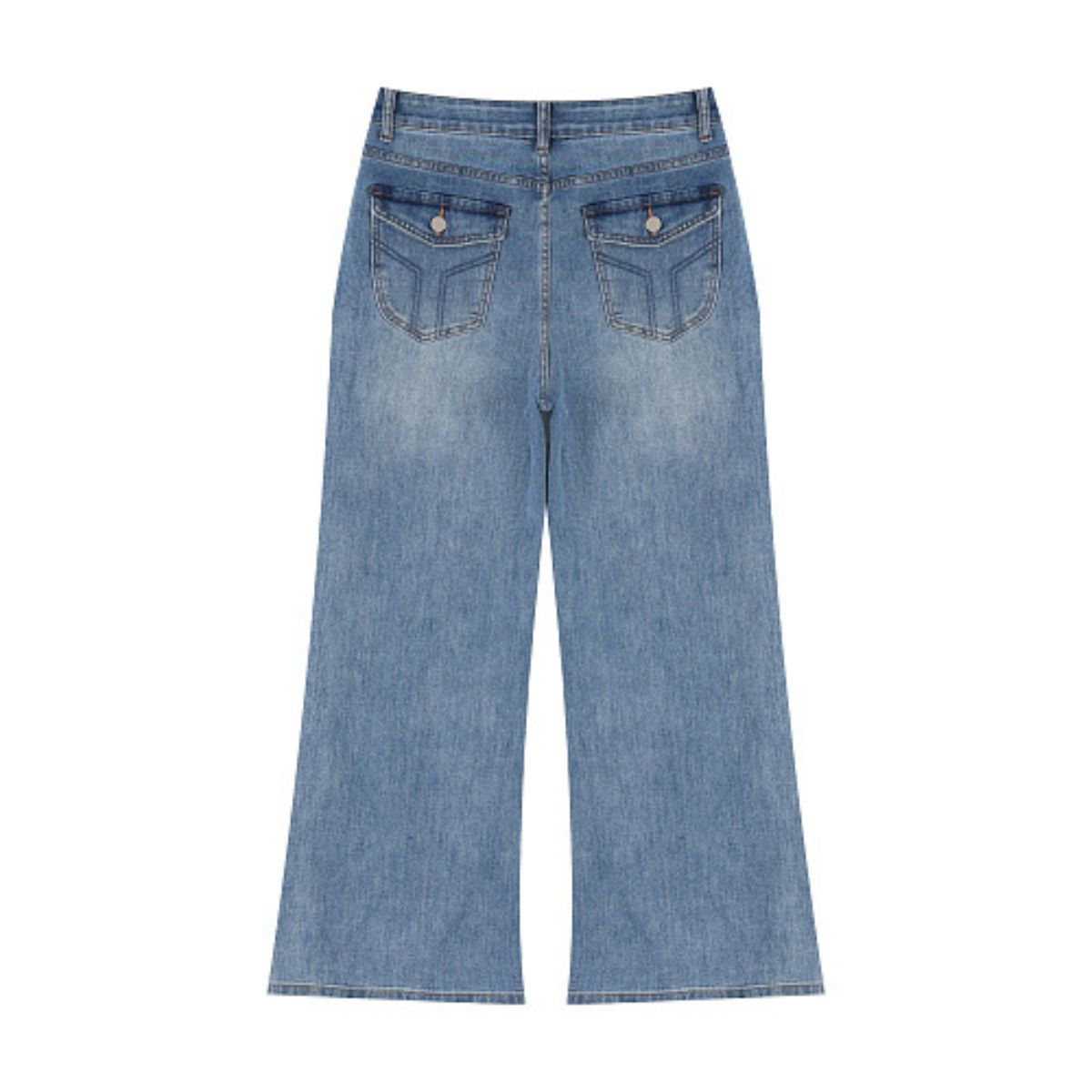 425G Light Wash High-Waisted Wide Leg Jeans