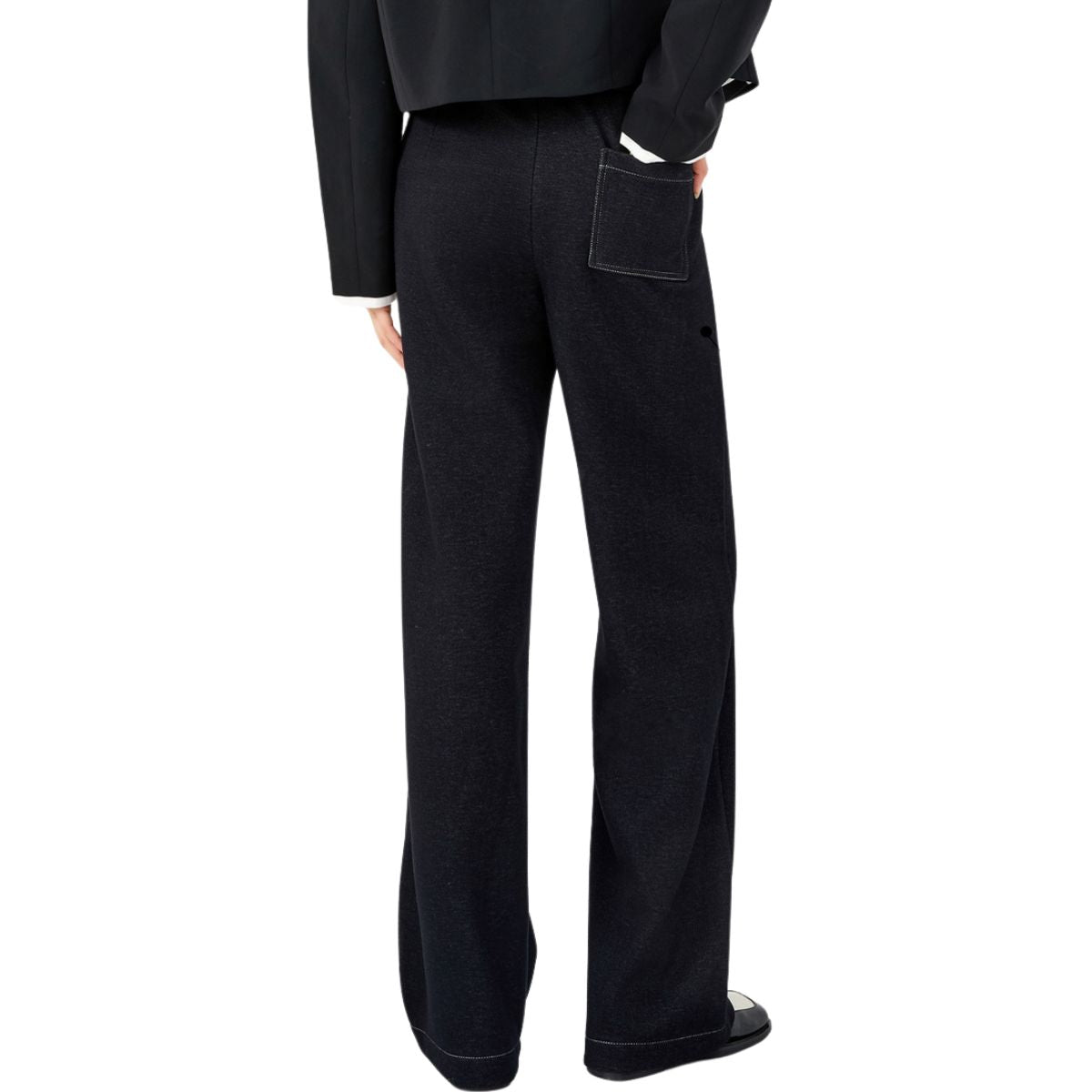 Women's Knit Denim Wide-Leg Pants