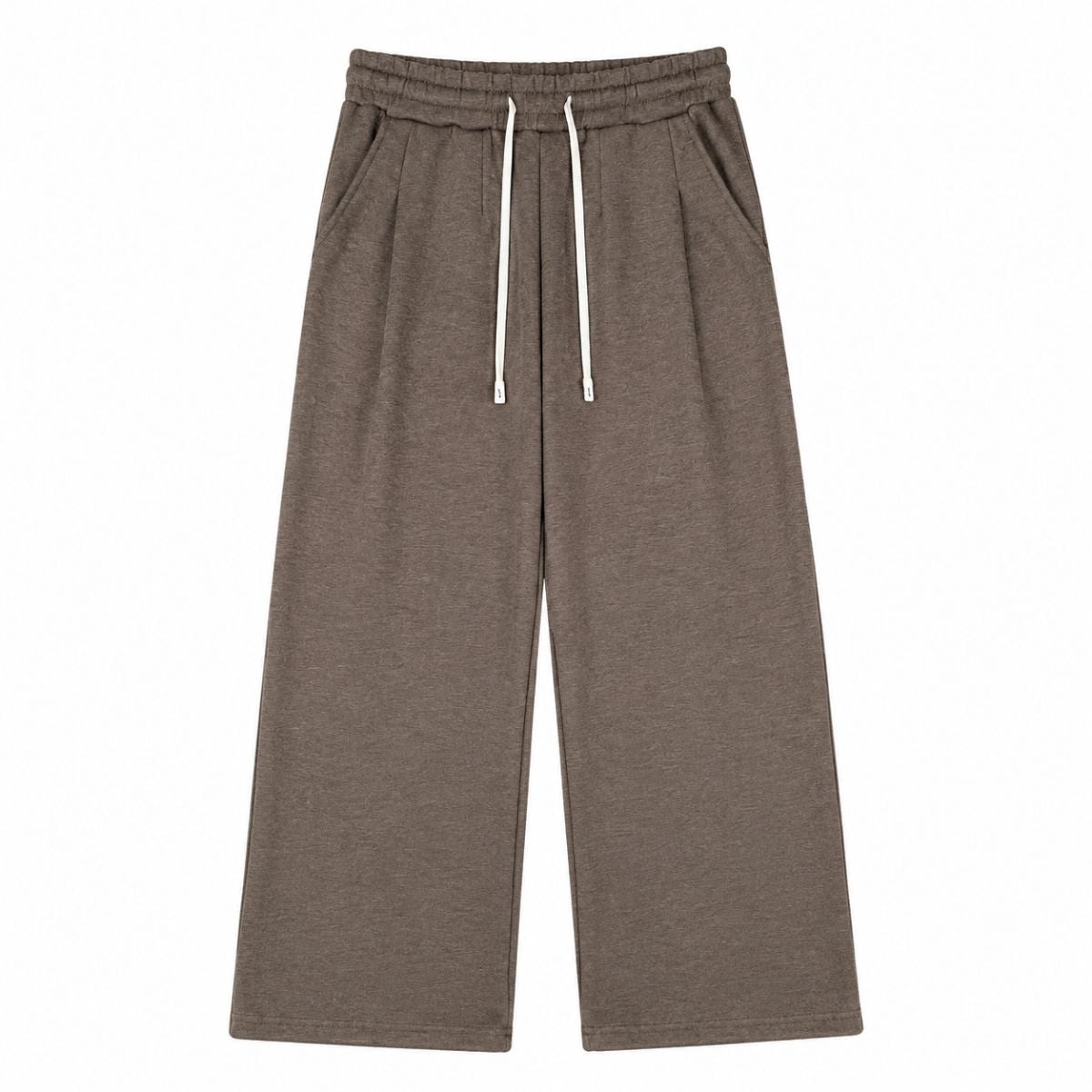 Quiet Luxury Old Money Style 320G Flower-Sand Straight-Leg Trousers