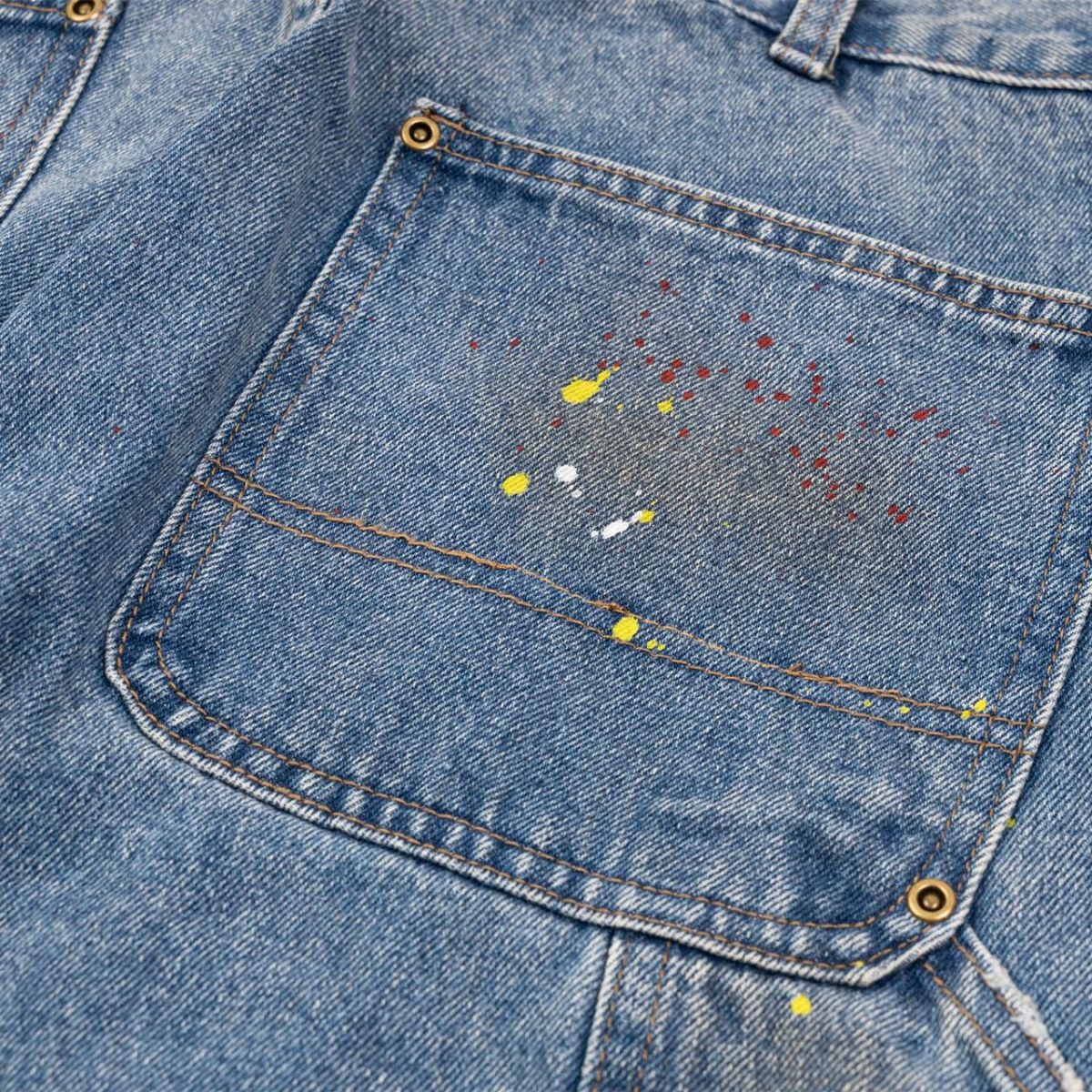 Smoke Rise Paint Splatter Ripped Jeans