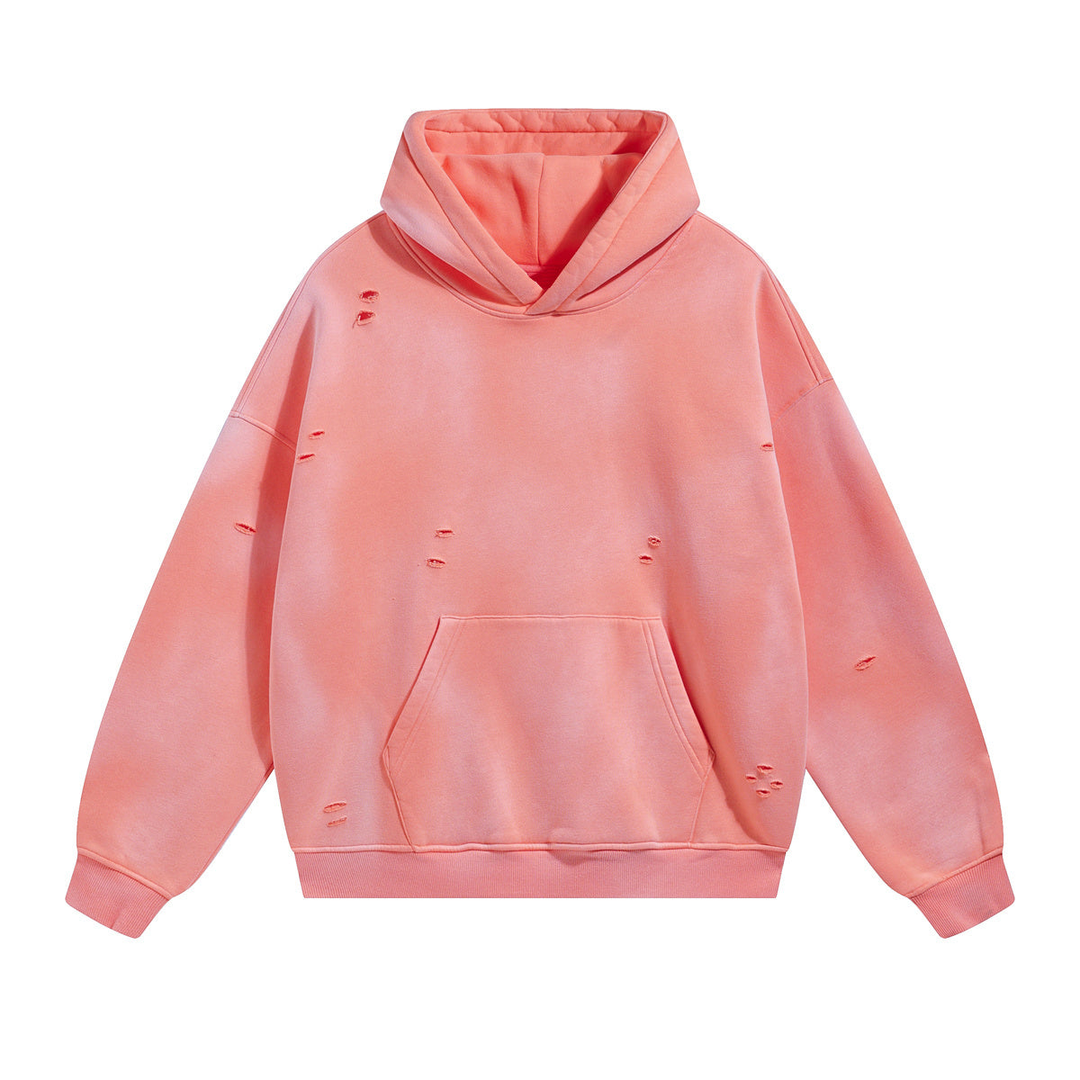 Rips Soft Fleece Lined Distressed Pullover Hoodie