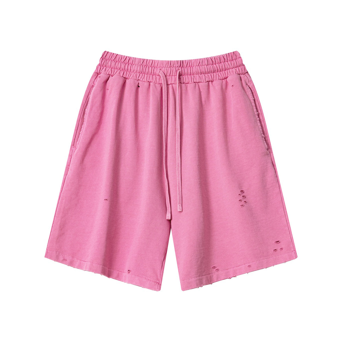 Vintage Wash Destructive Shorts